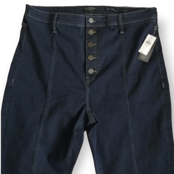 Banana Republic High Rise Skinny Ankle Crop Jeans NWT 2021 Size 32 Long - Picture 4 of 14